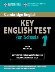 Cambridge Key English Test for Schools 1 - Self-study Pack