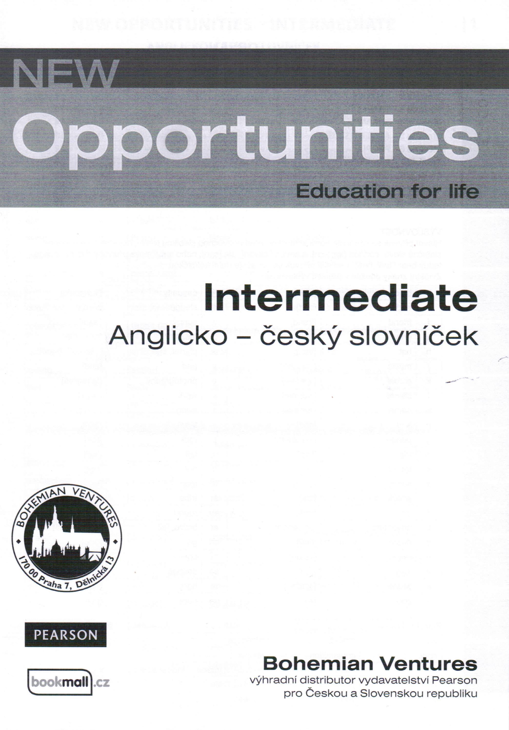 New Opportunities Intermediate - Anglicko-český slovníček