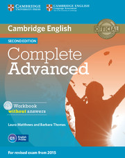 Complete Advanced 2nd Workbook without answers